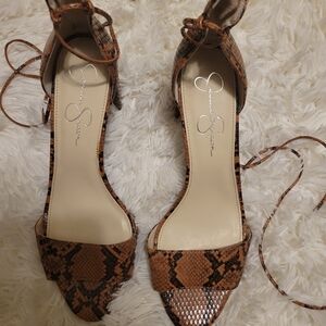 Jessica Simpson Brown Snake Print Women's Heels